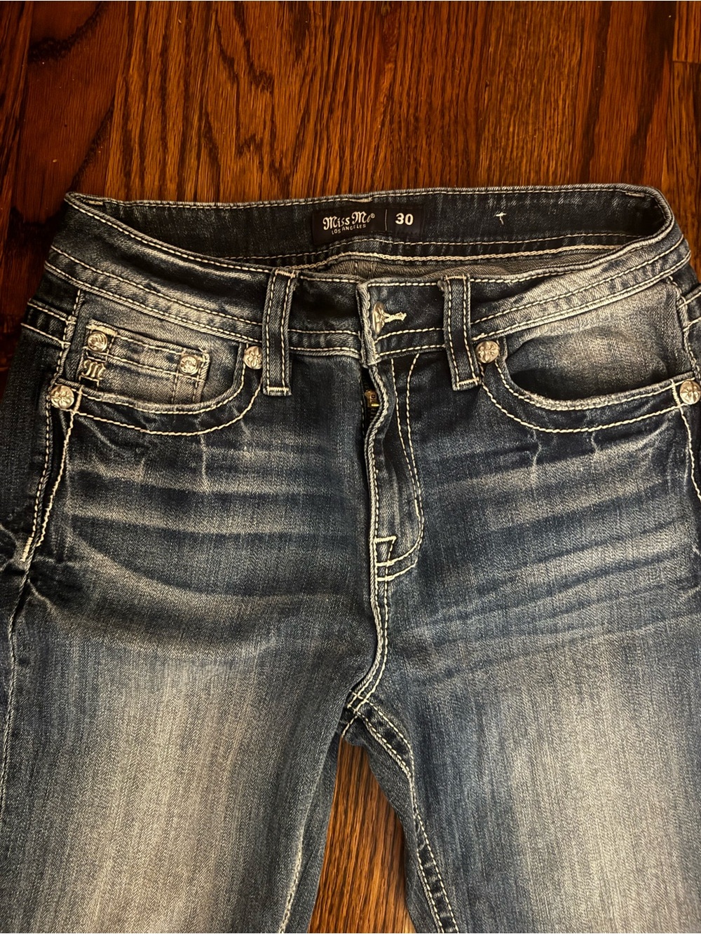 Miss Me Women's Dark Faded Blue Skinny Jeans